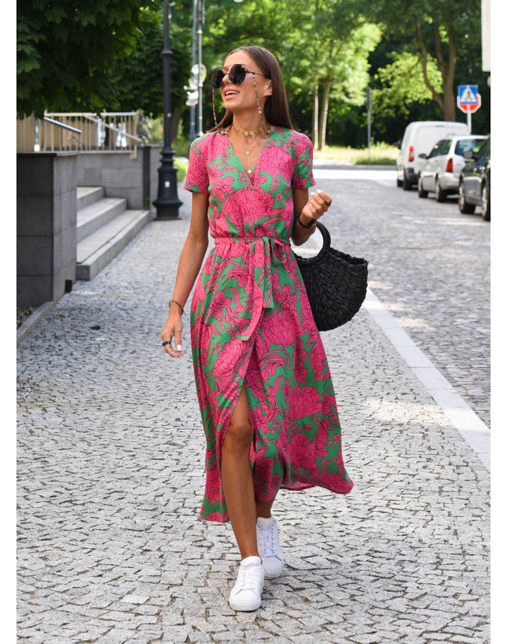 Laurie | Wrap Dress with Floral Print