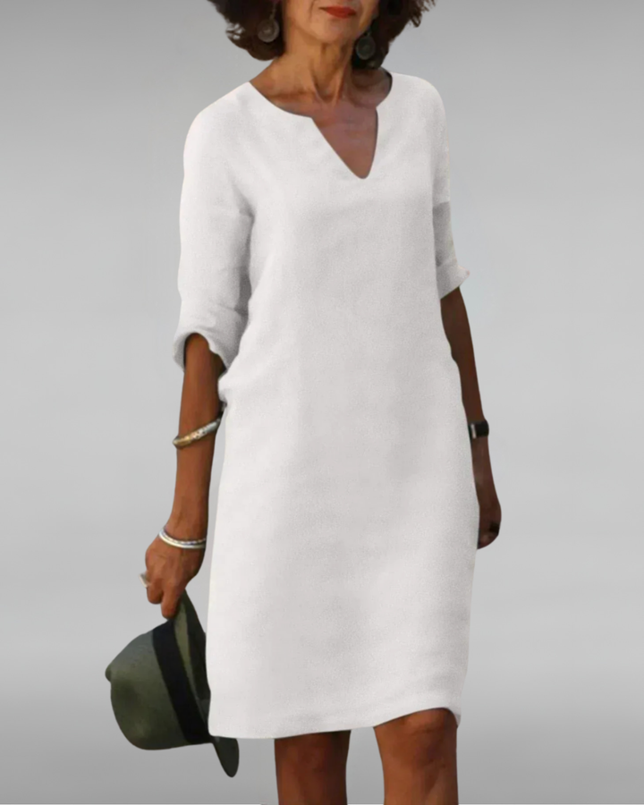 Lynda | Timeless V-Neck Dress