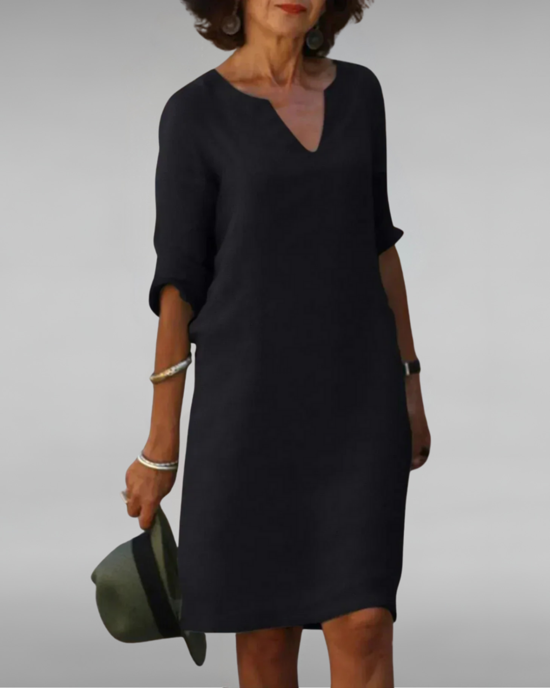 Lynda | Timeless V-Neck Dress